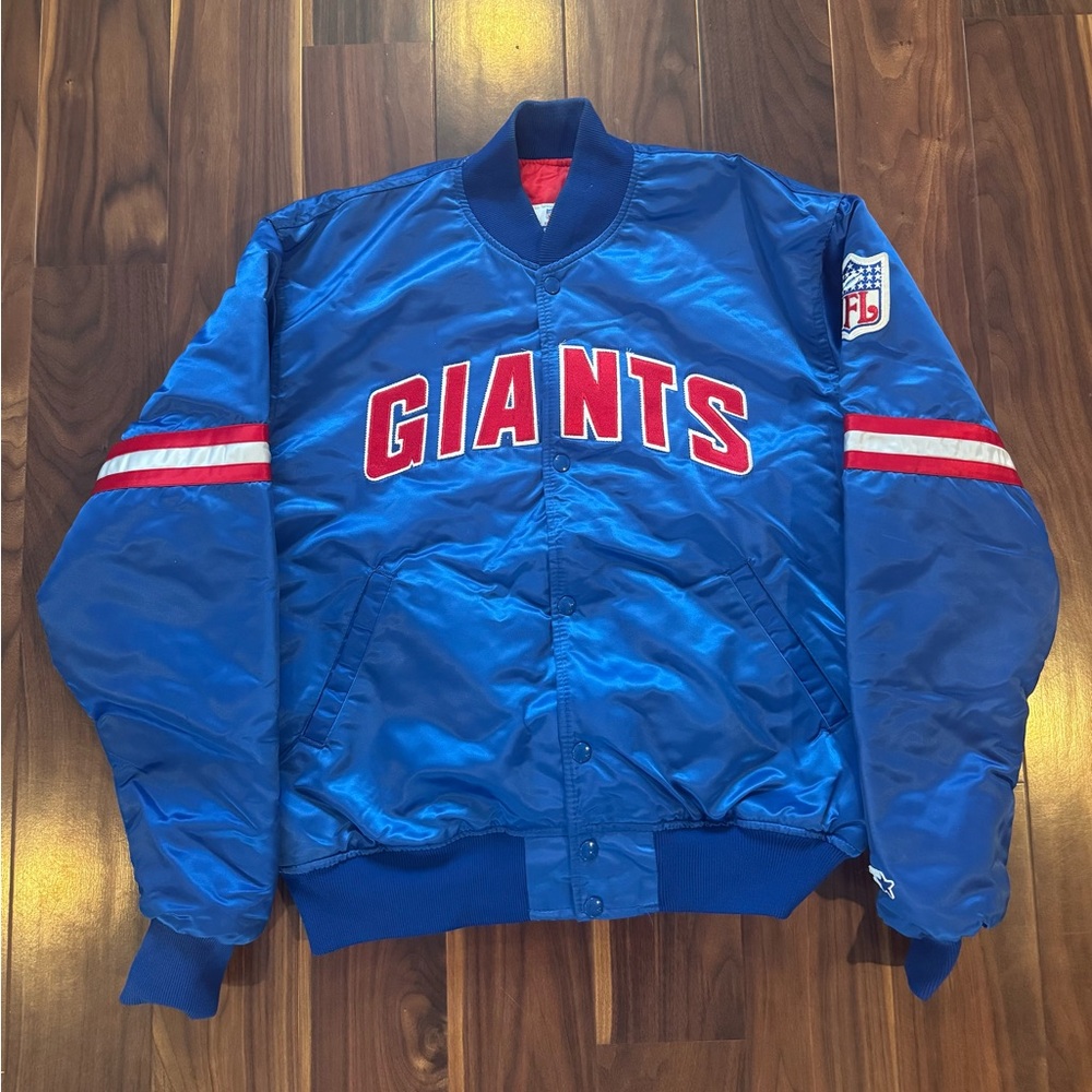 Vintage Starter New York Giants NFL Satin Bomber Jacket